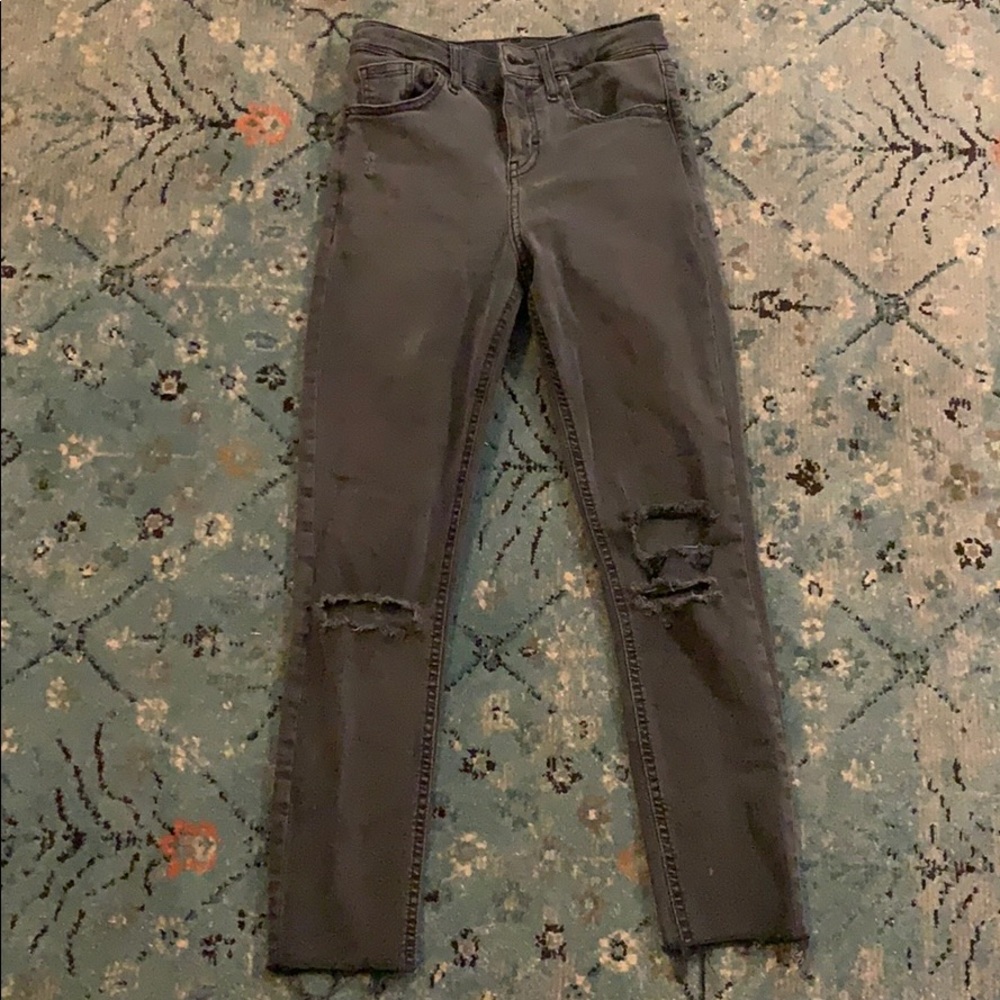 Grey cropped Jamie Topshop Moro